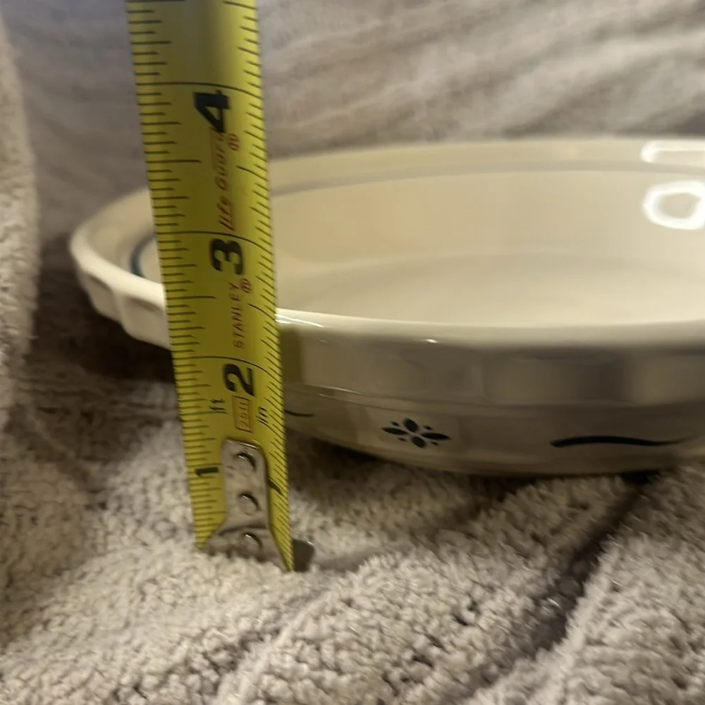 Vintage Longaberger Pottery Pie Plate Microwave/ Dishwasher/Oven & Freezer Safe
